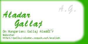 aladar gallaj business card